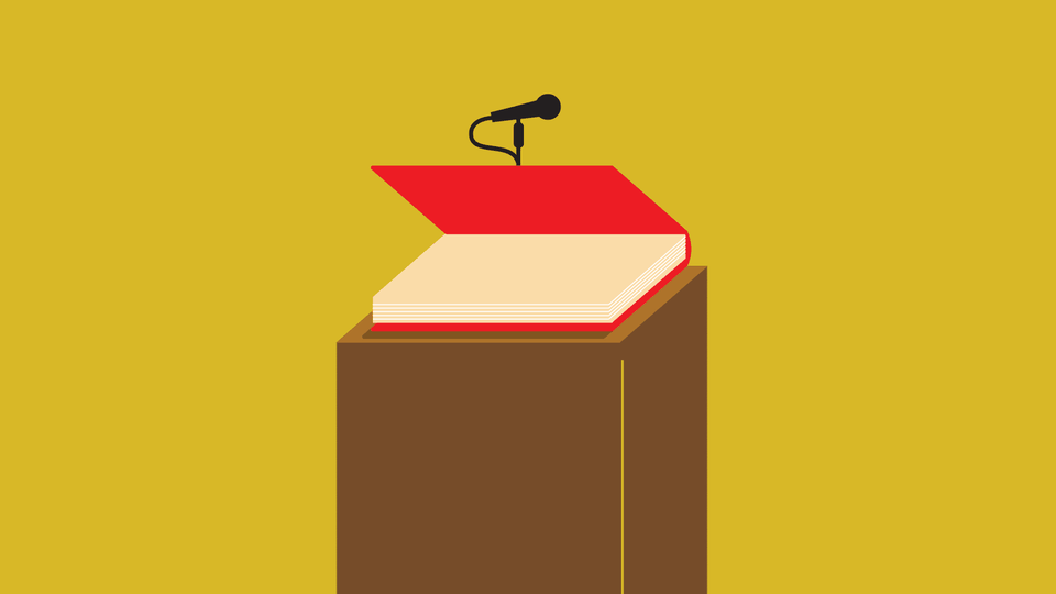 illustration of a podium