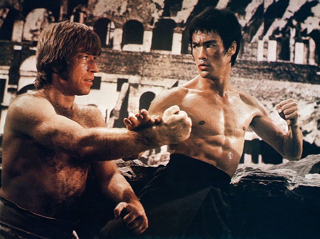 Chuck Norris and Bruce Lee 