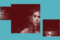 Taylor Frankie Paul depicted as three glitchy faces in a series of boxes