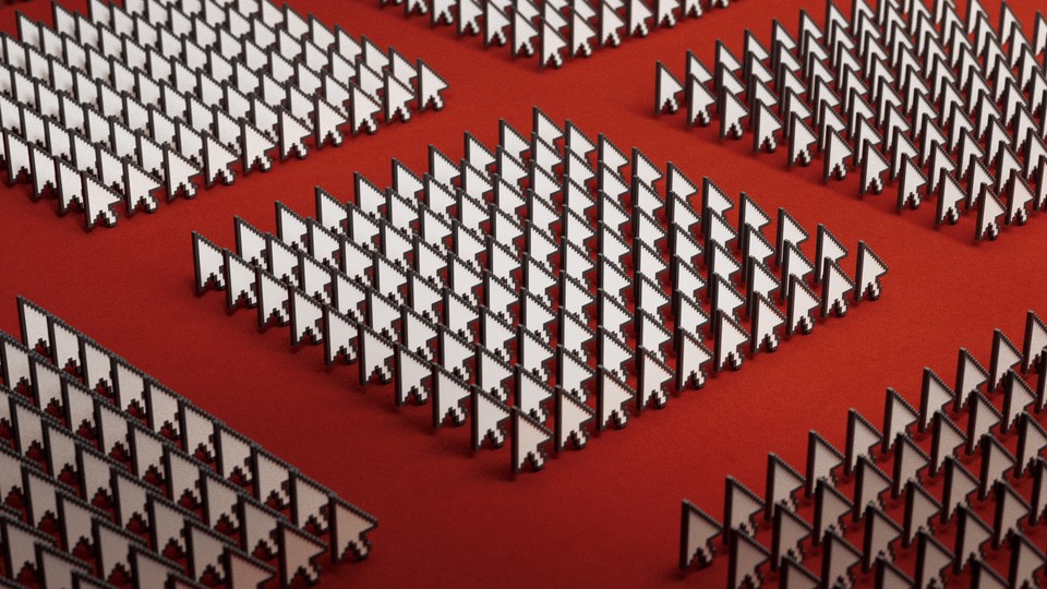 An illustration of internet cursor arrows that look like weapons