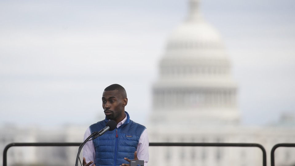 DeRay Mckesson on the National Mall