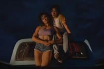 Katy O’Brian and Kristen Stewart in “Love Lies Bleeding”