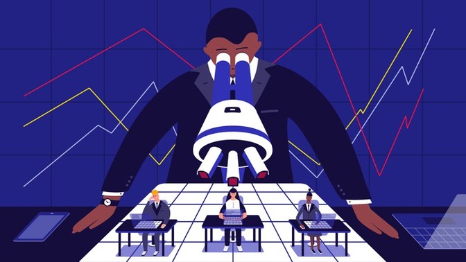 Bosses monitoring their workers' time