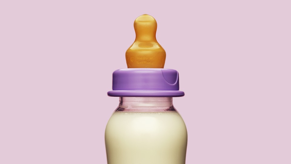 A baby bottle