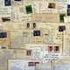 A collage of antique postcards