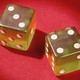 dice in red background