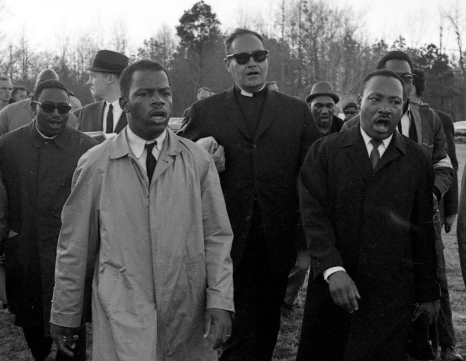 King and Lewis sing "We Shall Overcome," march from Memphis to Jackson, 1966