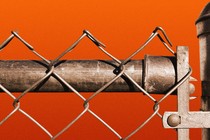 An illustration of a chain link fence