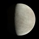 An image of Europa, Jupiter's icy moon, with one half illuminated