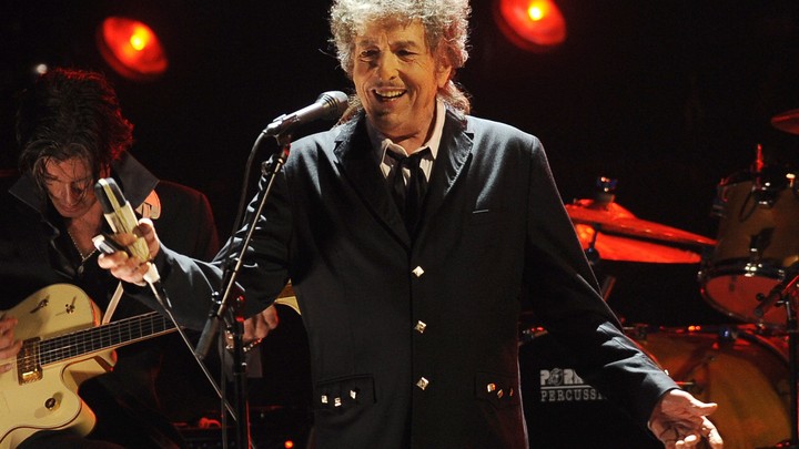 Bob Dylan performs in 2012