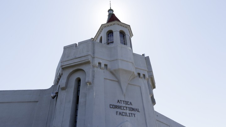 A view from the outside of Attica Correctional Facility in New York