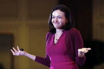 Sheryl Sandberg shrugs.