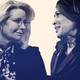 Liz Cheney and Kamala Harris smiling