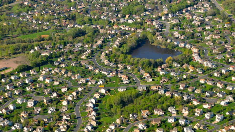 Aerial view of planned development near Minneapolis