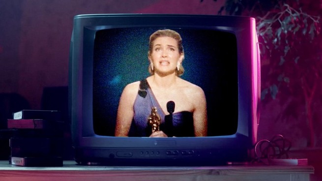 A still of an Oscars acceptance speech