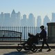 photo of a woman pushing a stroller