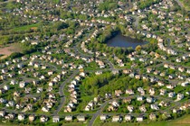 Aerial view of planned development near Minneapolis