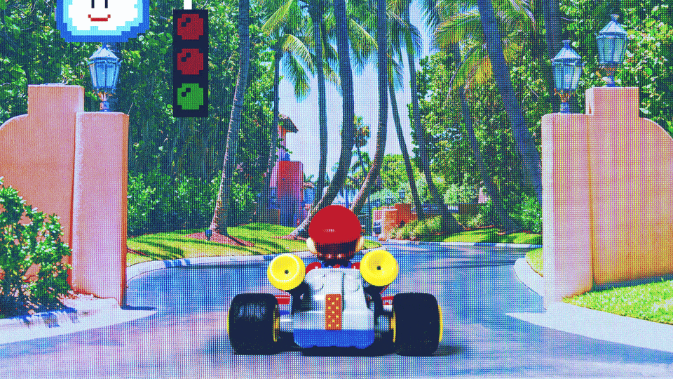 A gif shows the starting line of a racing video game and the lights blink red, then green, and the words "go" appear.
