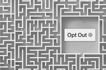 A maze leading to the words "opt out"