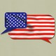 Illustration of the American flag as two overlapping text bubbles—the stripes are a bubble coming from the right, and the stars are a bubble coming from the left