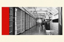 A photo of rows of prison cells