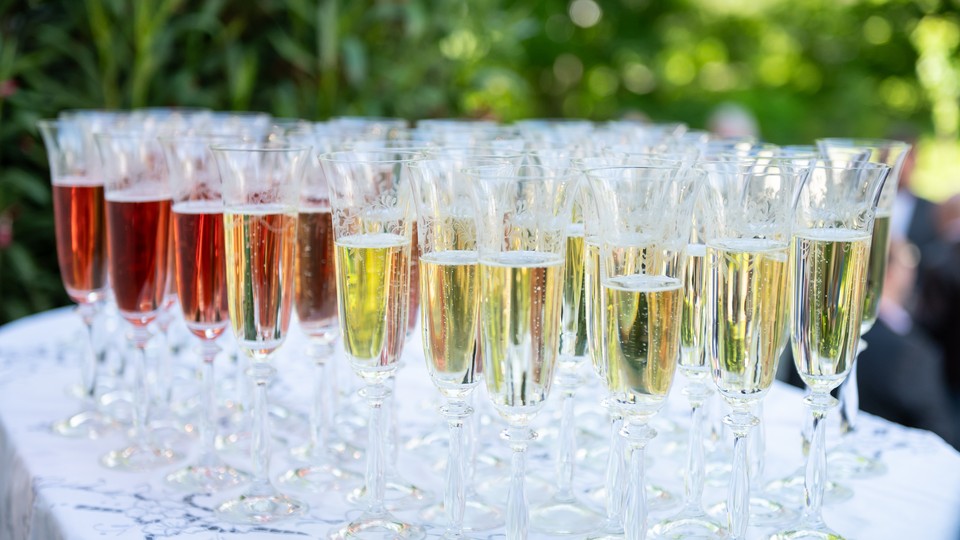 Glasses of champagne