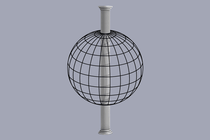 A column intersecting a globe