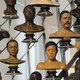 Busts on display in a museum