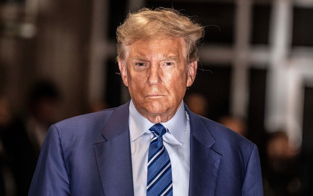 Trump staring at the camera