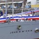 The USS John S. McCain, pictured at its rededication in 2018