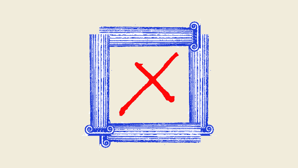 An illustration of a check box made up of legal columns