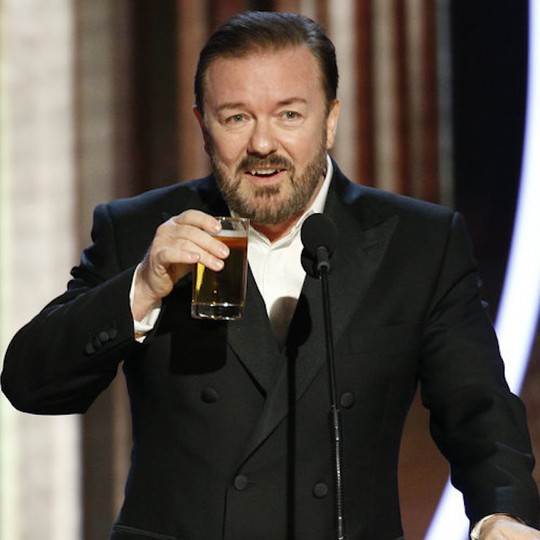 Golden Globes: Ricky Gervais's Doublethink on Hollywood - The Atlantic