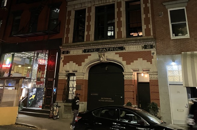 A picture of Anderson Cooper's house near Washington Square Park—a converted firehouse.