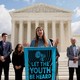 Kelsey Juliana, a lead plaintiff in the climate-change case, speaks outside the U.S. Supreme Court.