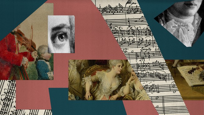 Montage of Mozart imagery