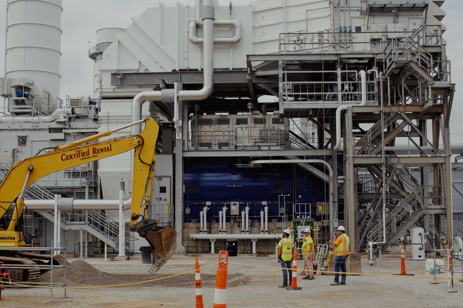 Picture of Tennessee Valley Authority’s Colbert Gas Plant, which is currently under construction, in Florence, Alabama on July 7, 2023.