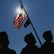 Soldiers with a flag