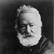 A black and white photograph of Victor Hugo