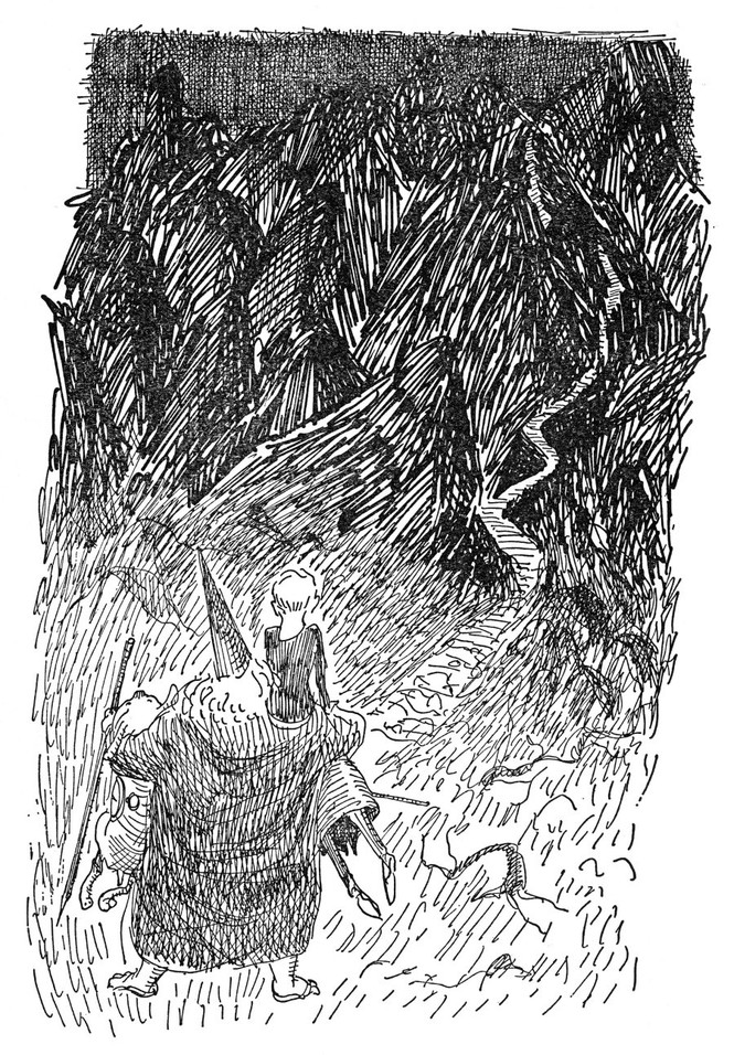 Jules Feiffer illustration from The Phantom Tollbooth