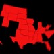 Red states that are blurry around the edges