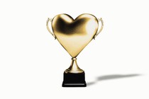 A trophy in the shape of a heart