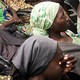 "Chibok girls" visiting the Nigerian vice president's office in Abuja in 2016, after being freed from Boko Haram.