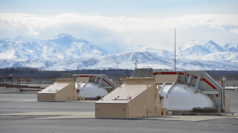 A silo housing a ground-based interceptor missile is covered at the Ft. Greely missile defense complex in Fort Greely, Alaska.
