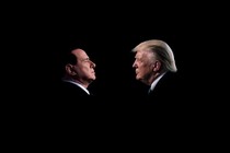 Donald Trump and Silvio Berlusconi facing each other