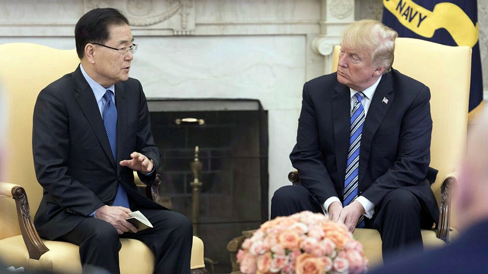 South Korea's national-security chief briefs President Trump