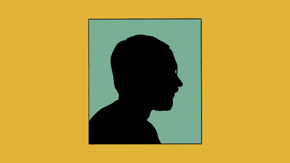 an illustration of author Nick Drnaso's silhouette