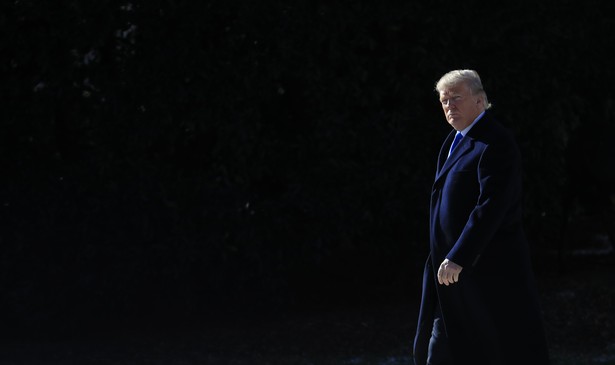 President Trump with a black background