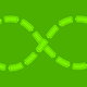 An infinity loop made of batteries