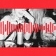 a photo of two friends talking at a bar, with a red waveform superimposed