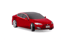 An image of a Tesla turning into a MAGA truck